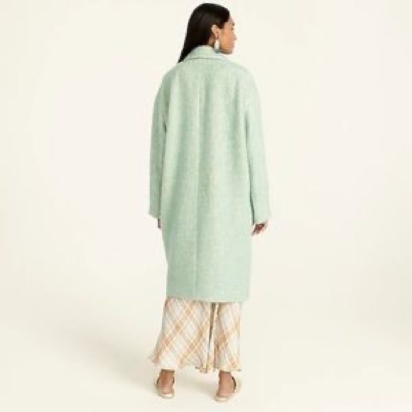J Crew Brushed Wool Relaxed Topcoat Wintermint S - Picture 6 of 10